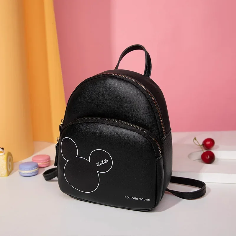 Disney Mickey Mouse New Simple Children's Multifunctional Schoolbag Mickey Fashion All-match Girl Work Dating Bag