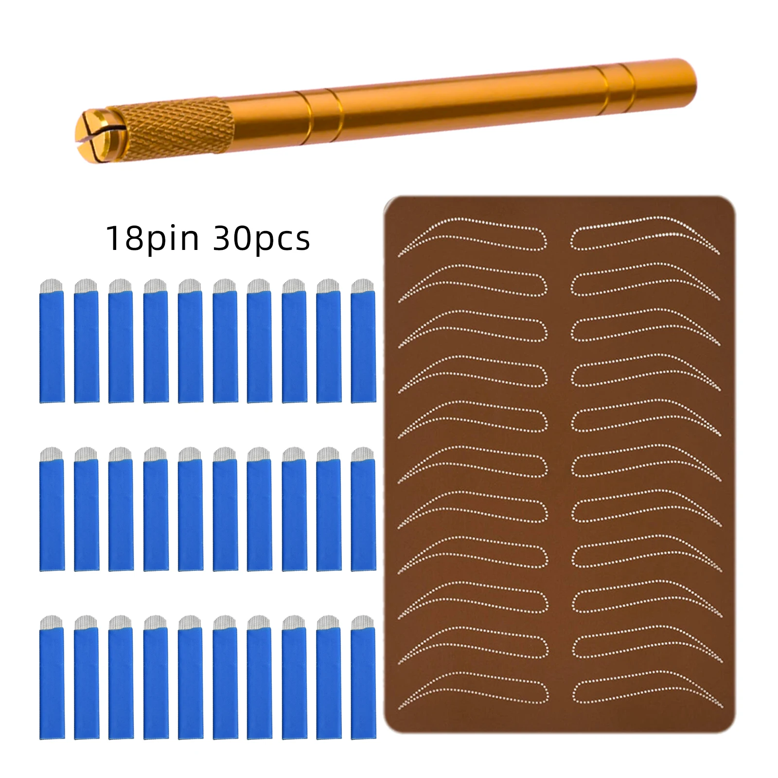

Ручная ручка для микроблейдинга, набор для татуировки с вышивкой, бровей, губ, кожи u18, PCD, 14-контактные 12-контактные лезвия, иглы для перманентного макияжа