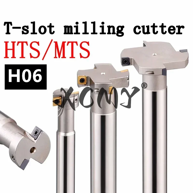 Espessura 6mm h06 cnc t-sulco fresa haste hts mts série haste de entalhe em forma de t fresa haste slot inserção de carboneto