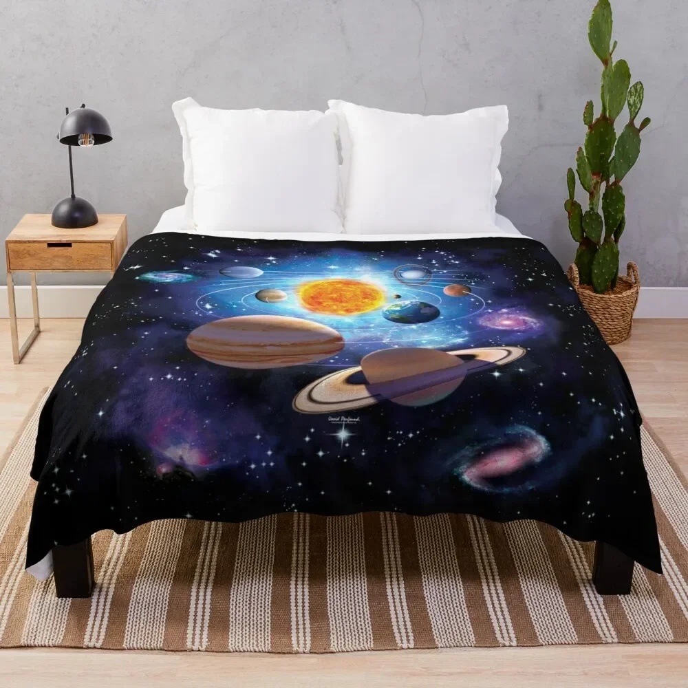 

Solar System Throw Blanket Nap Decorative Beds Comforter Blankets