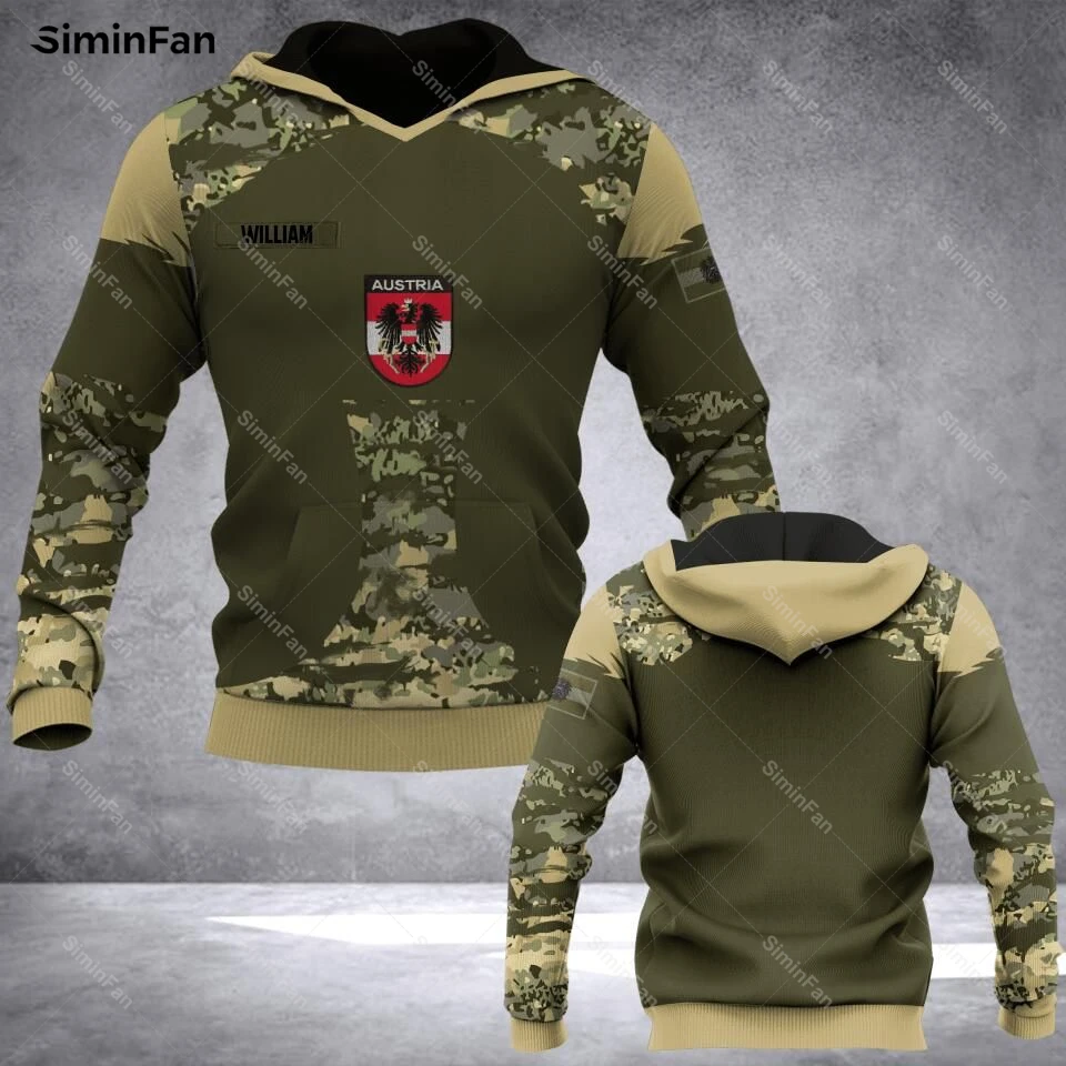 AUSTRIA VETERAN SOLIDER CAMO 3D Full Printed Hoodies Zipper Jacket Mens Coat Casaul Hooded Pullover Unisex Outwear Streetwear 01