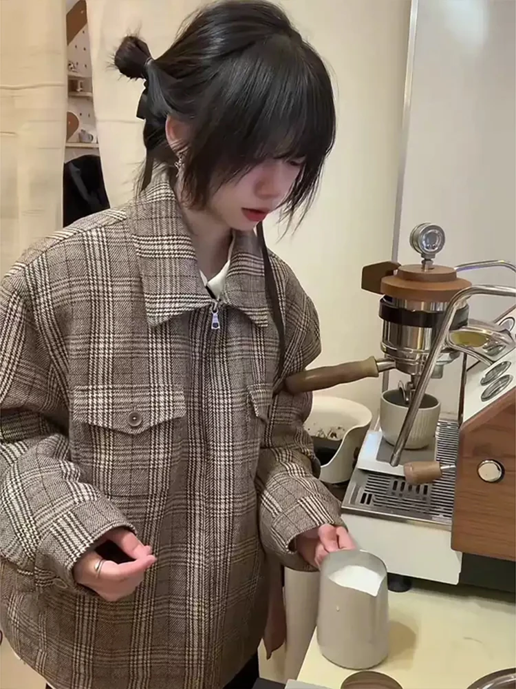 

Мужская хлопковая фланелевая куртка-харрингтон, короткое пальто, осенне-зимняя модная ретро-куртка в американском стиле с птичьим узором