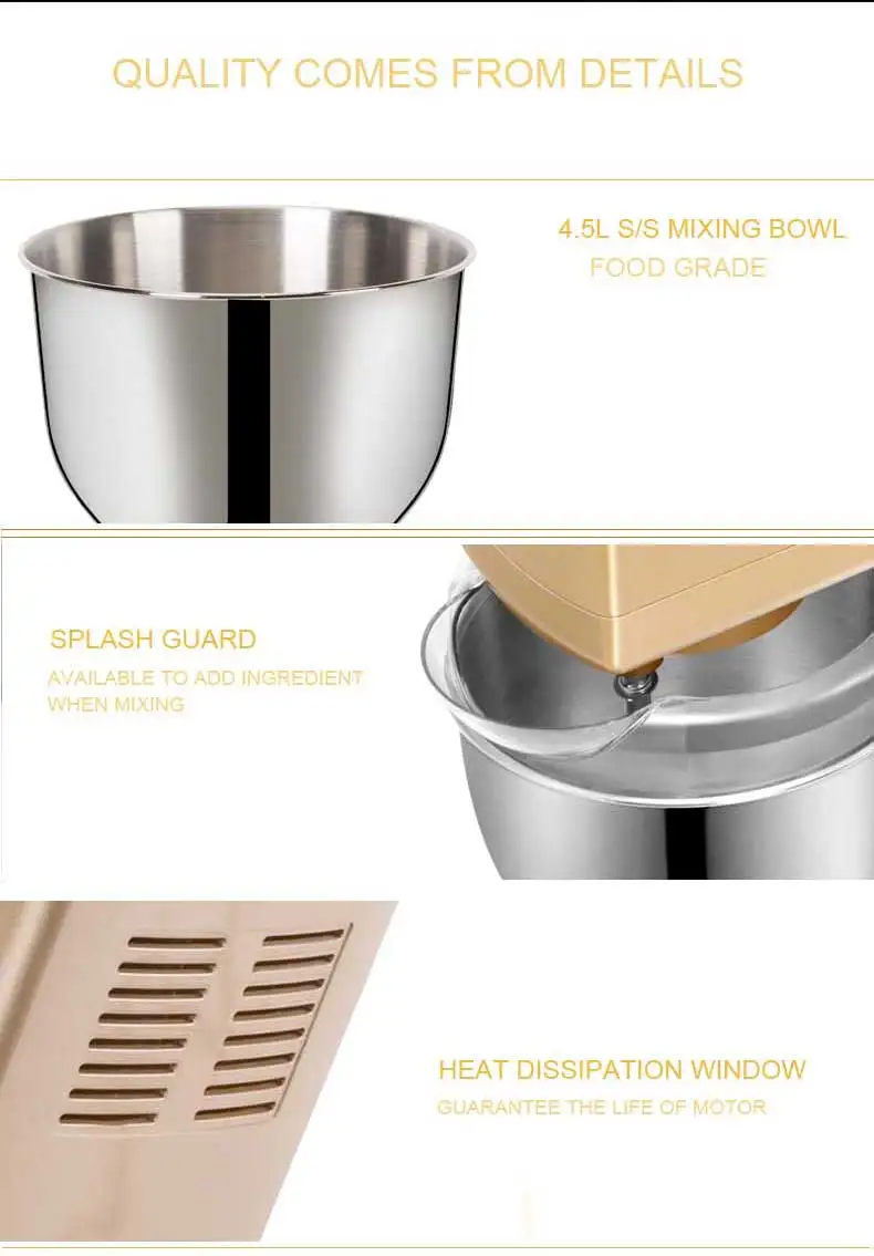 3 in 1 Multifunctional for Home Use Baking Mixer Electric Kitchen Machine Blender Mixer Batidoras De Pedestal