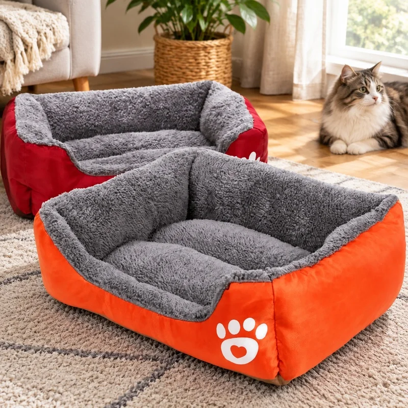 Ultra-Soft Plush Bed for Small Pets, Comfortable Sleep Mat Designed for Puppies and Cats