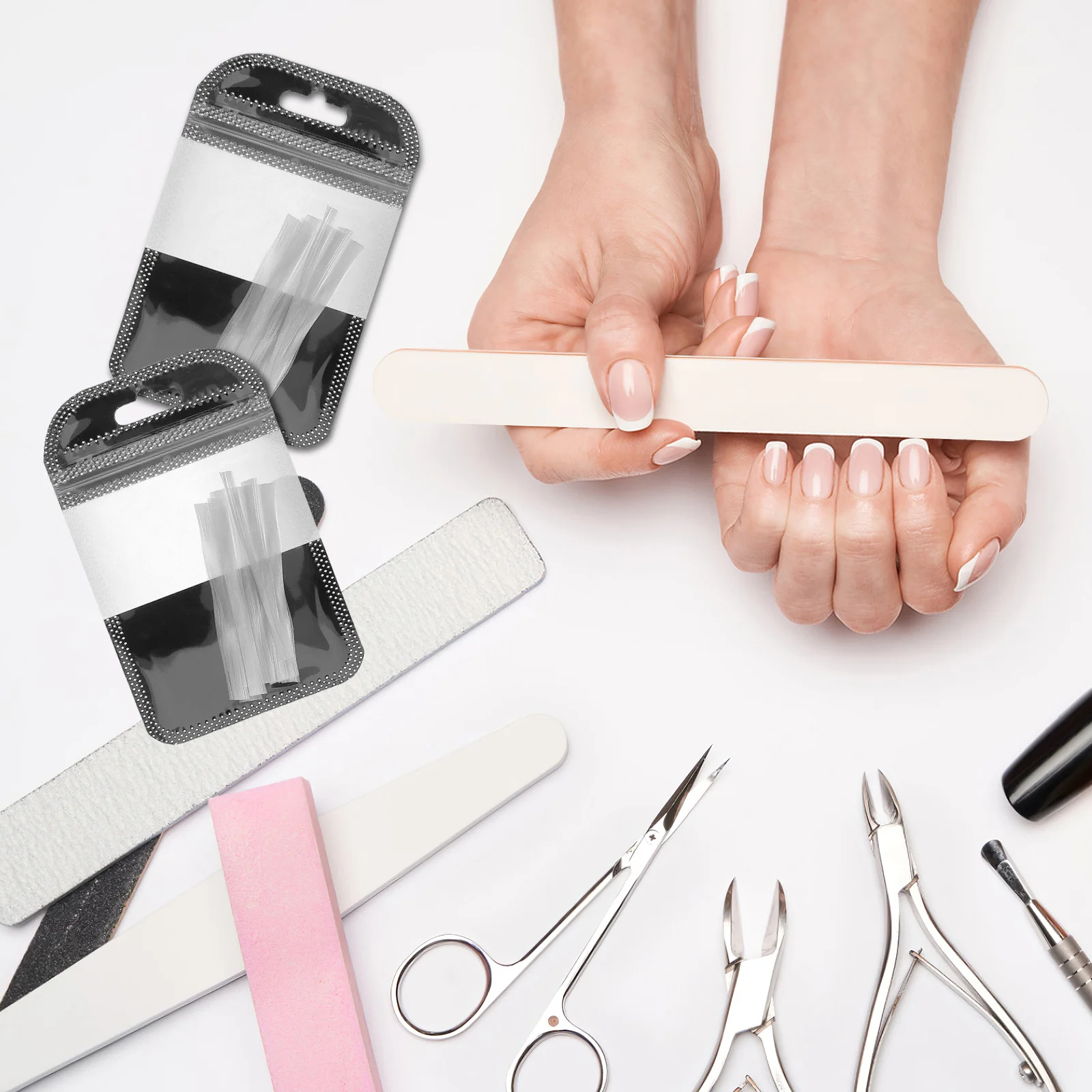 

10Packs Fiber Nail Wrap Kit for Natural Nail Elongation Strong Flexible No Harm to Real Nails Perfect for DIY Manicure and