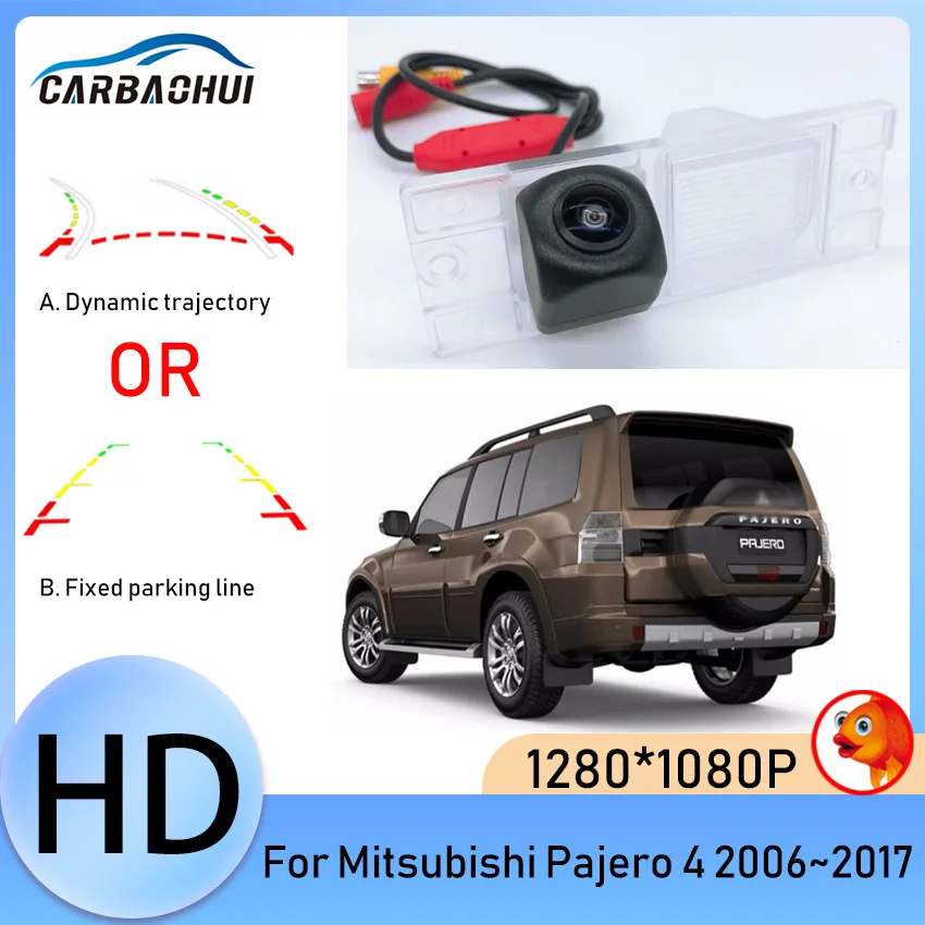 

HD 170 Degree 1080P Fisheye Lens Starlight Night Vision Car Reverse Backup Rear View Camera For Mitsubishi Pajero 4 2006~2017