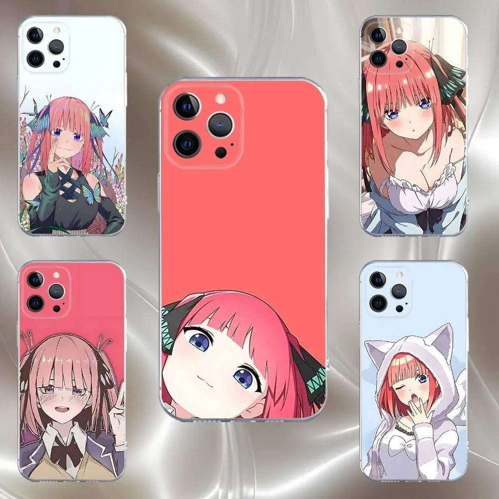 

Nino Anime N-Nakano Phone Case For iPhone 17,16,15,14,13,12,11 Pro,Max,Plus,X,XS,XR,SE4,E Mini Transparent Soft Cover