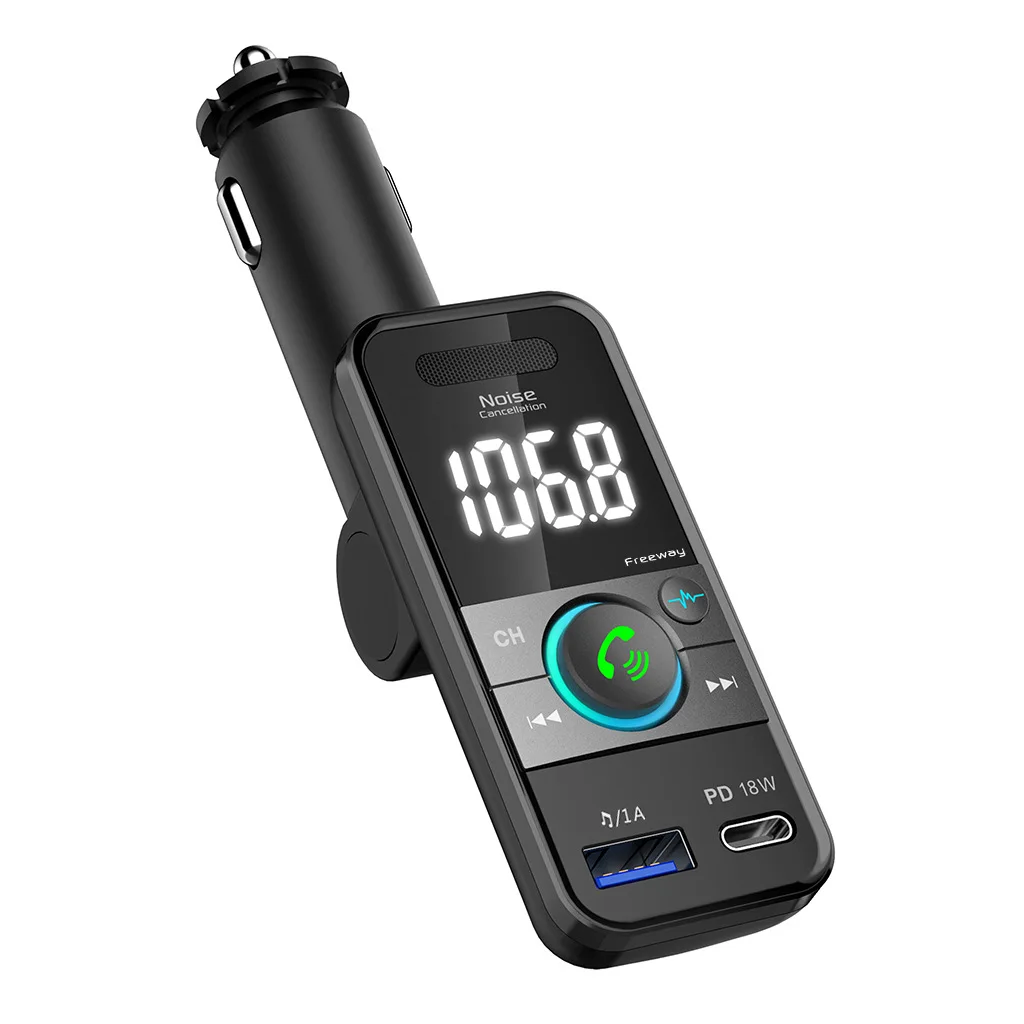Japanese Version One-click Noise Reduction Car Bluetooth BT94 Music Player FM Transmitter PD Fast Charging Charger
