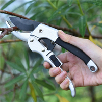 20cm Ratchet Plant Trim Horticulture Hand Shear Orchard Pruning Pruner Cut Secateur Shrub Garden Scissor Tool Anvil Branch