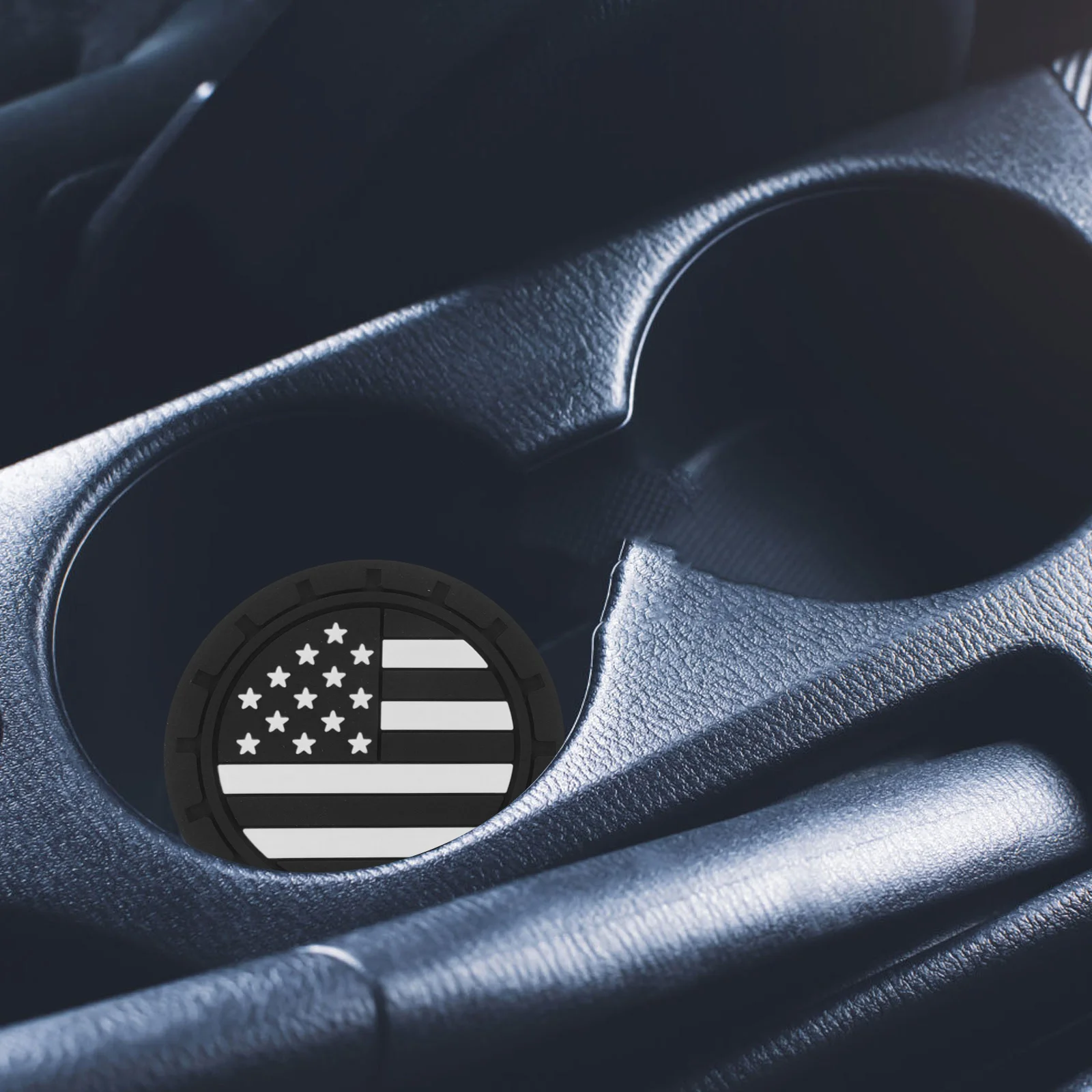 

4pcs Car Coasters Universal American Flag Design Anti-Slip Cup Holder Pads For Vehicle Interior Car Drink Spill Protection Truck