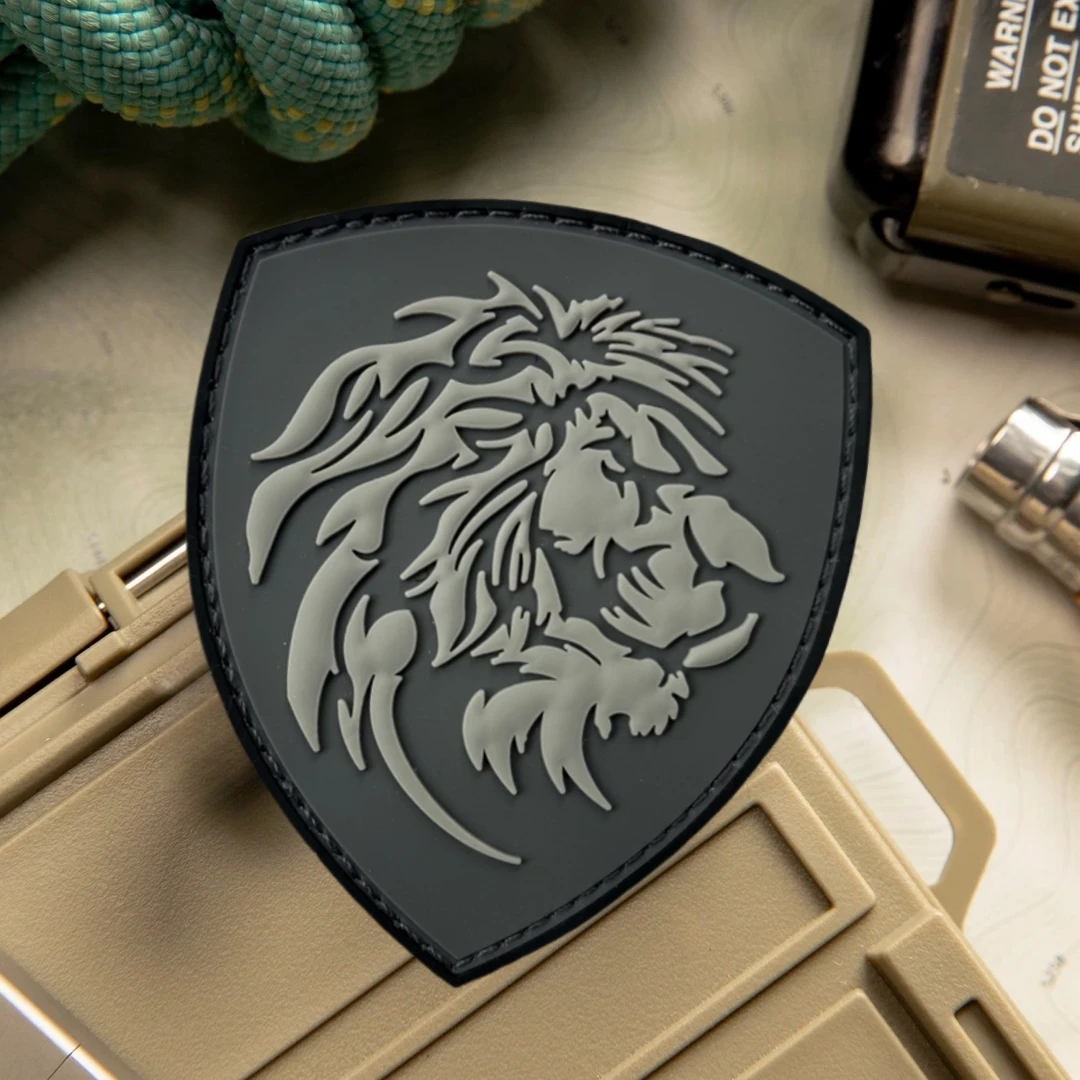 

AIRSOFT Patch Tactical LION Morale Badge PVC Hook and Loop Patches on Clothes Military Armband Backpack Sticker