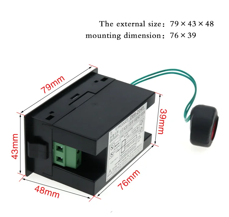 Voltmeter AC Power Meter DROK AC 80-300V 100A Voltage Color LCD Display Panel Digital Voltmeter Battery Multimeter