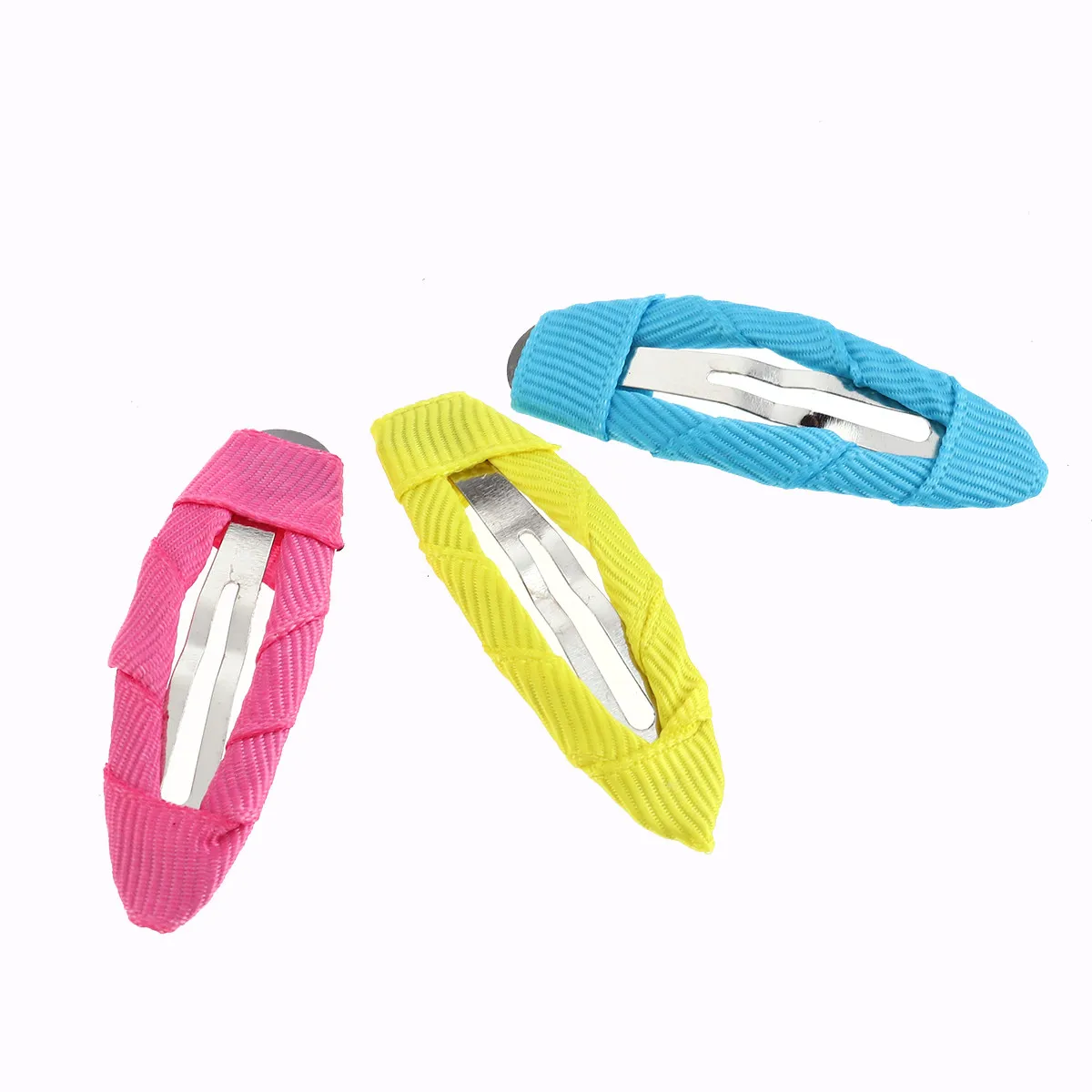 

20Pcs Hair Clips Non-Slip Ribbon Covered Clips Bright Colors 2 Inch Hair Barrettes for Everyday and Special
