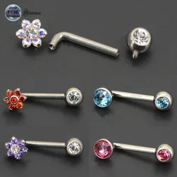 Starose Implant Grade ASTM F136 Titanium Dermal Piercing Female VCH Piercing Ornament Vertical Clitoral Hood Belly Eyebrow Ring