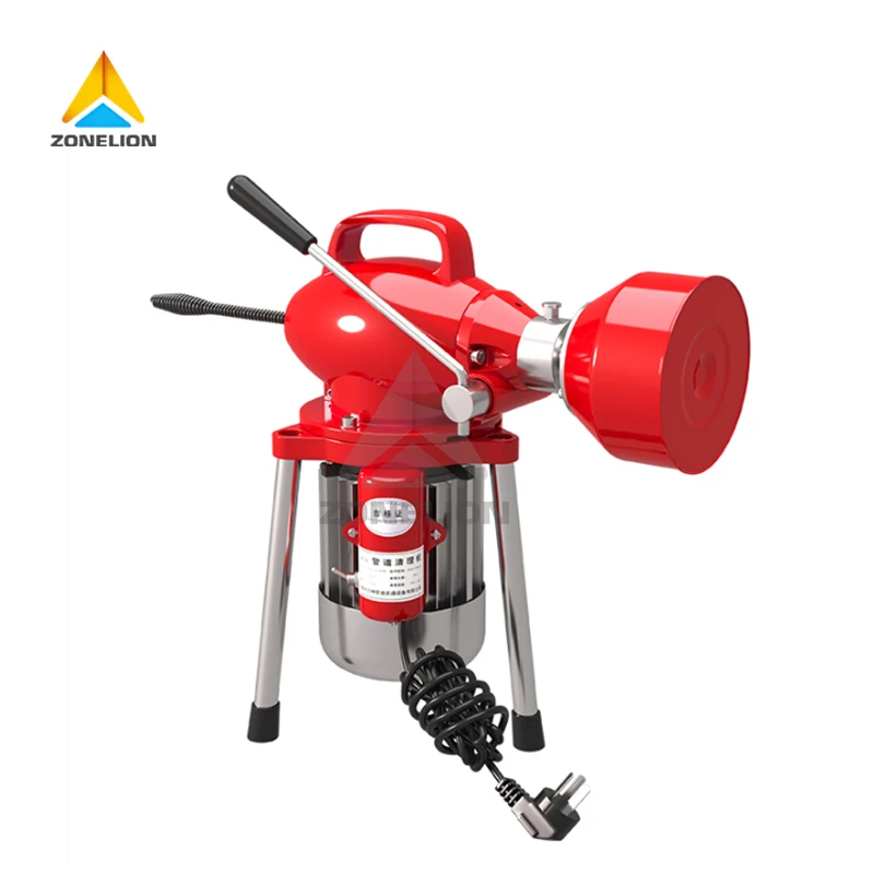 Factory Price GQ-75 Drain Pipe Cleaner Machine  Flexible Spring Snake Auger Dredger for Sink Sewer Floor