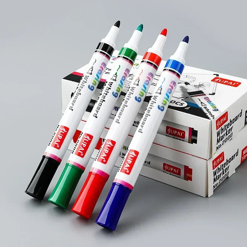 4 Kleuren Droog Uitwissen Whiteboard Marker Pen Schoolbord Uitwisbare Krijt Pennen Geurloos Wit Bord Markers Kantoor School Briefpapier