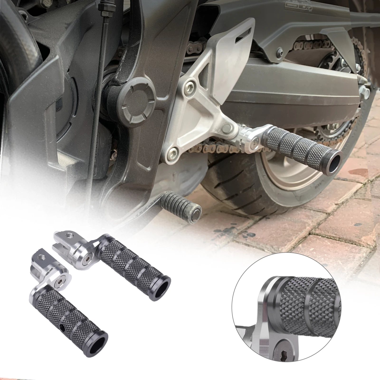 مراجل قدم أمامية قابلة للتعديل للدراجة النارية ، دواسات ، مسارح قدم ، سوزوكي كاتانا #1