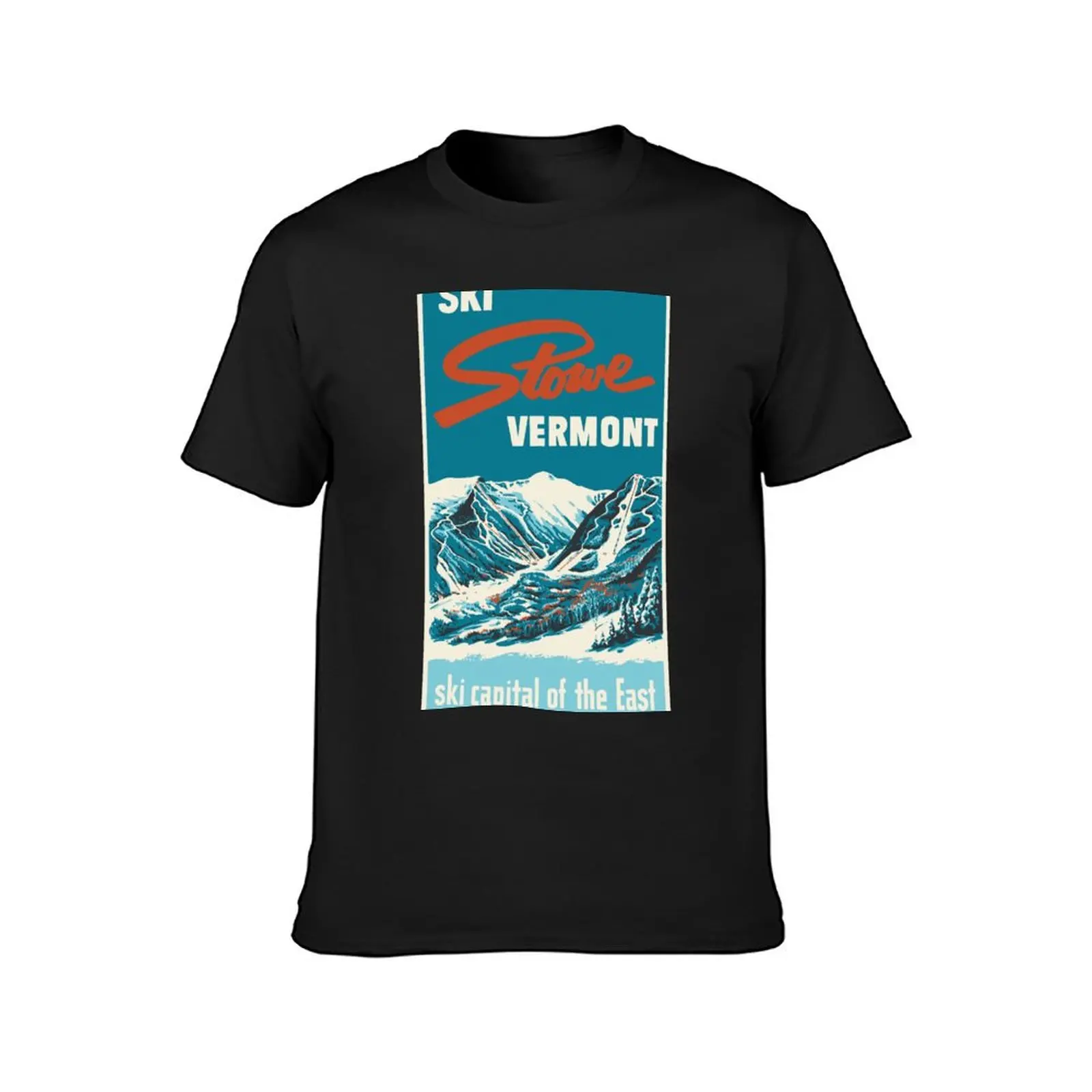 Ski Stowe Vermont, Vintage Poster T-Shirt customizeds Aesthetic clothing blacks hippie clothes t shirts for men pack