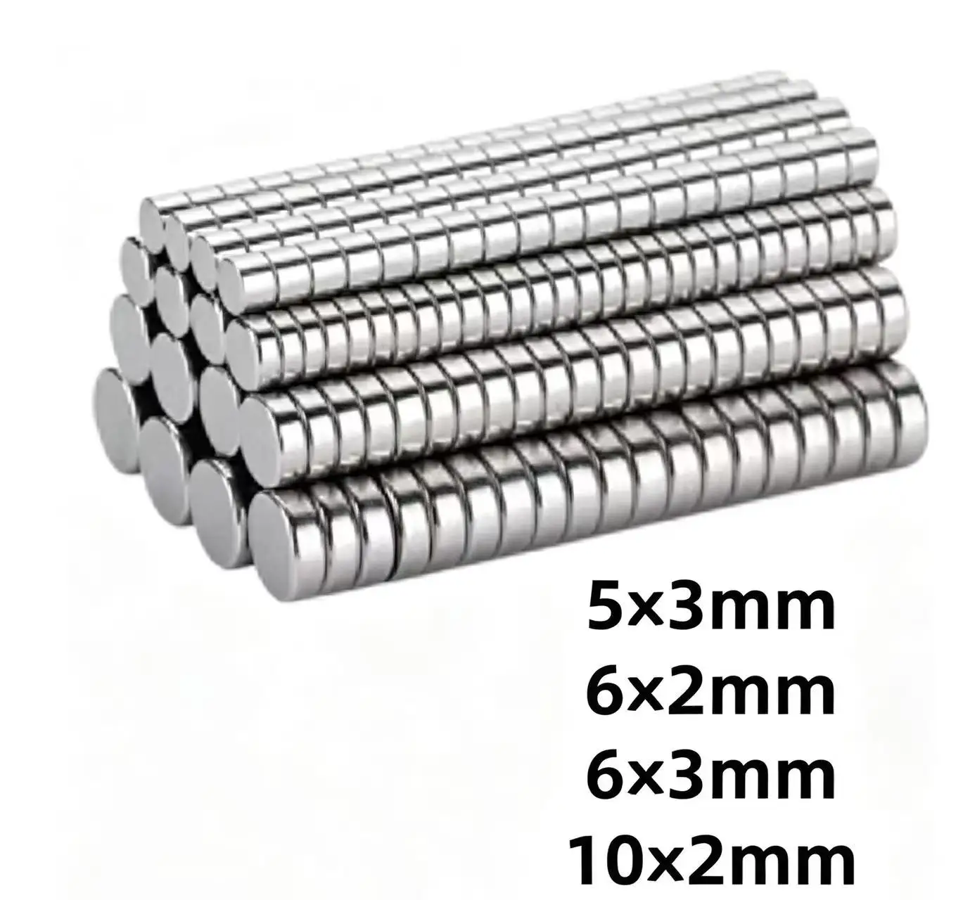 3D Printed Model 5×3mm/6×2mm/6×3mm/10×2mm Powerful Circular Magnet，3D Printing Magnets,Multi-Use for Fridge,DIY, Office,Crafts