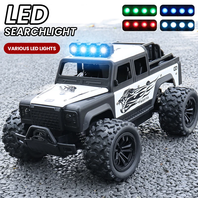 1/16 2.4G  Alloy RC Truck 4WD 20KM/H RC High Speed All-Terrain Off-Road Car LED Headlights for Boys 3+ Christmas Birthday Gifts