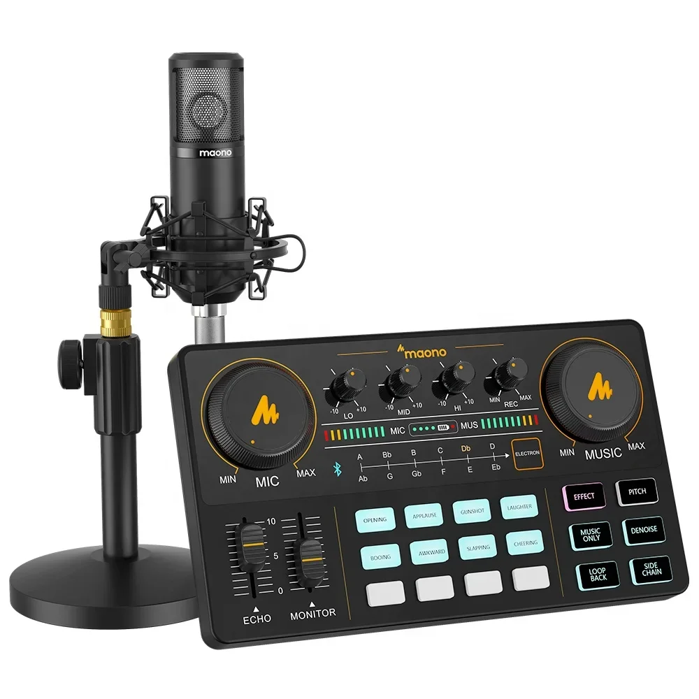 

YYHC- Live Sound Card With Professional Studio Microphone Audio Interface Recording Good Sound Card Audio Interface Mixer