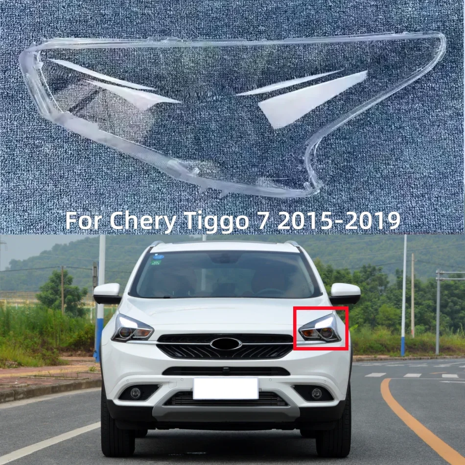 

For Chery Tiggo 7 2015 2016 2017 2018 2019 Headlamps Cover Transparent Lamp Shade Shell Plexiglass Replace Original Lampshade