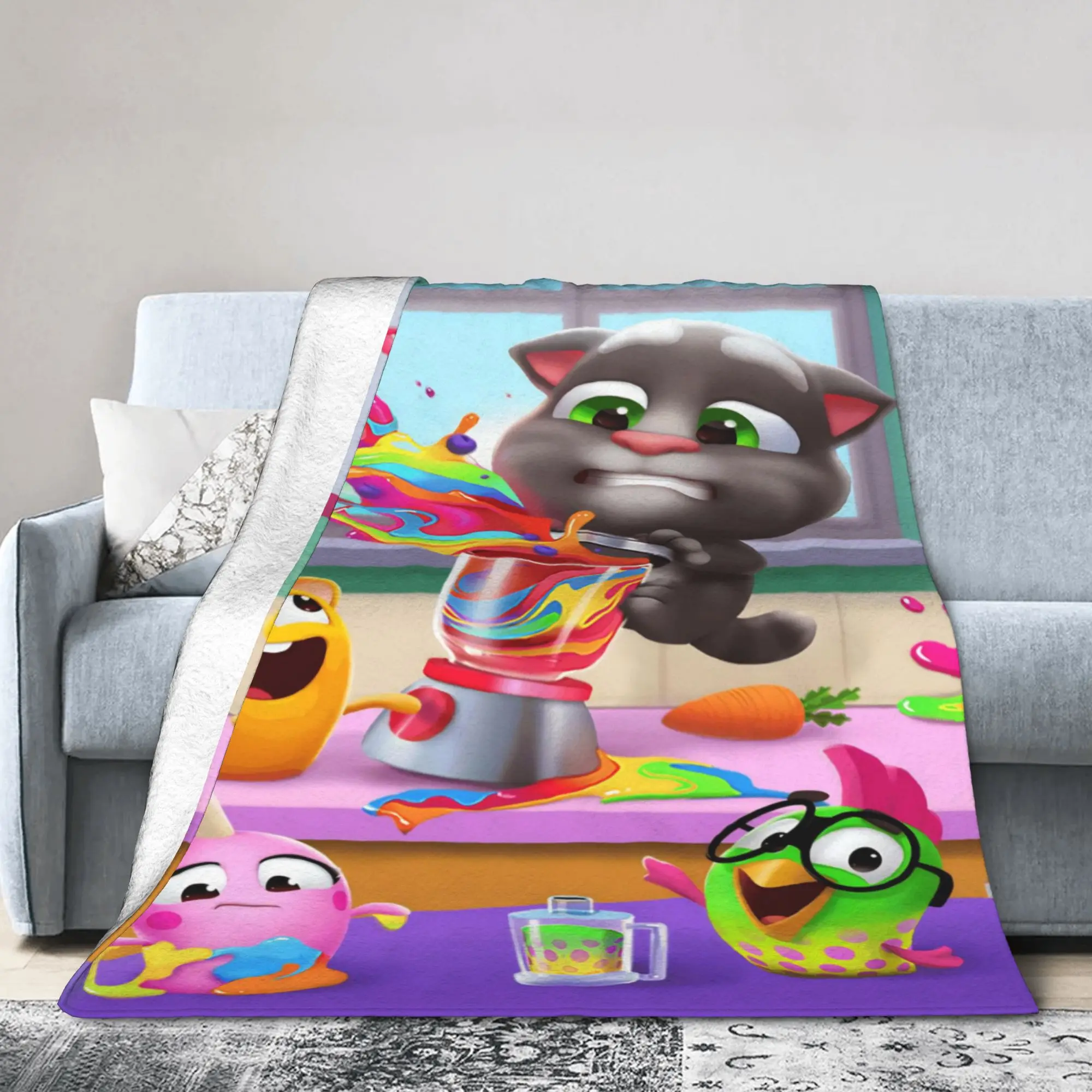 Comfort T-Talking T-Tom And F-Friends Blanket Accessories Sofa Decorative  Throw Blanket Super Soft Fleece for Outdoor