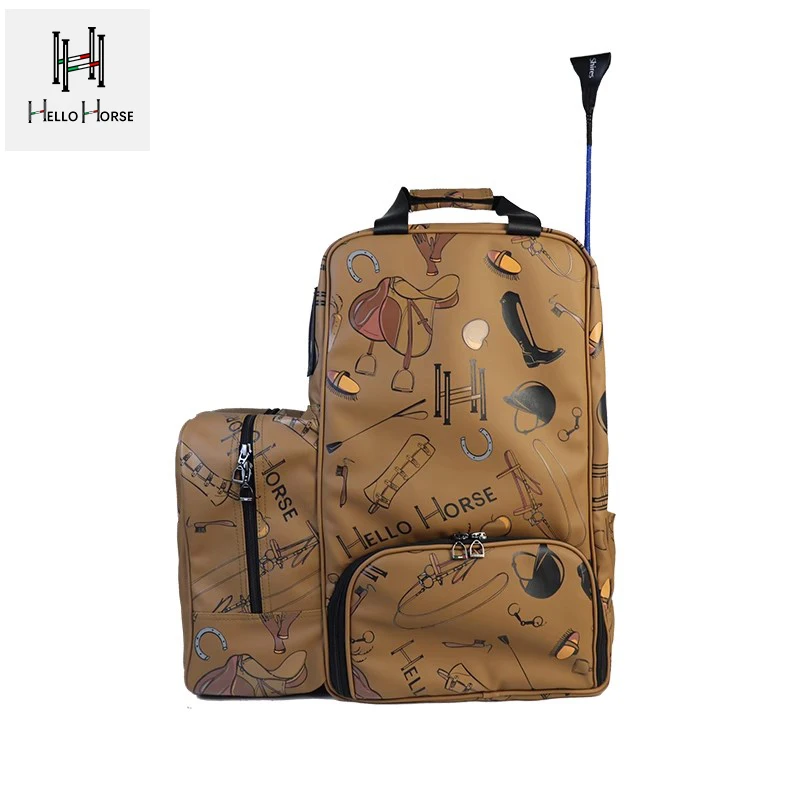 Hello Horse Italian Style Rider Bag Equestrian Backpack Large Capacity Equestrian Equipment Equestrian Clothing Shoulder Bag