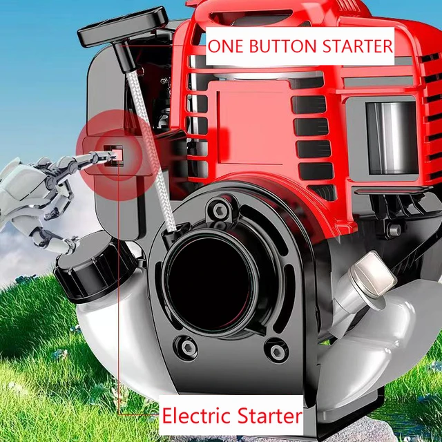 Dc Electric Start One Button Press Manual Puller Starter GX35 For Brush Cutter Grass Trimmer 35.8cc AliExpress