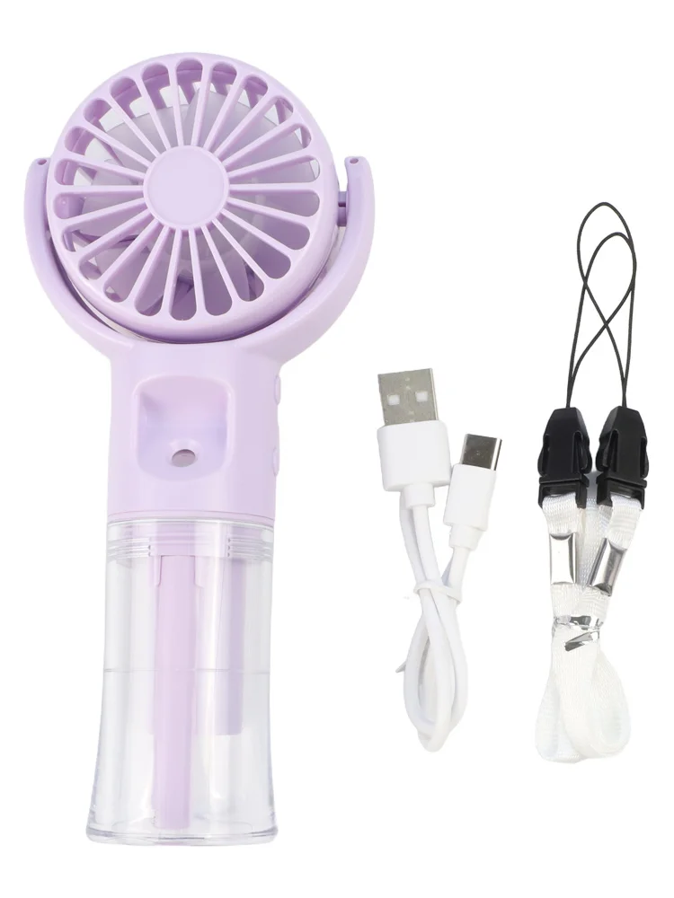 Mini Spray Fan Handheld Spray Water Fan For Hot Weather Lightweight Long Working Time 2000mAh Battery Easy To Carry