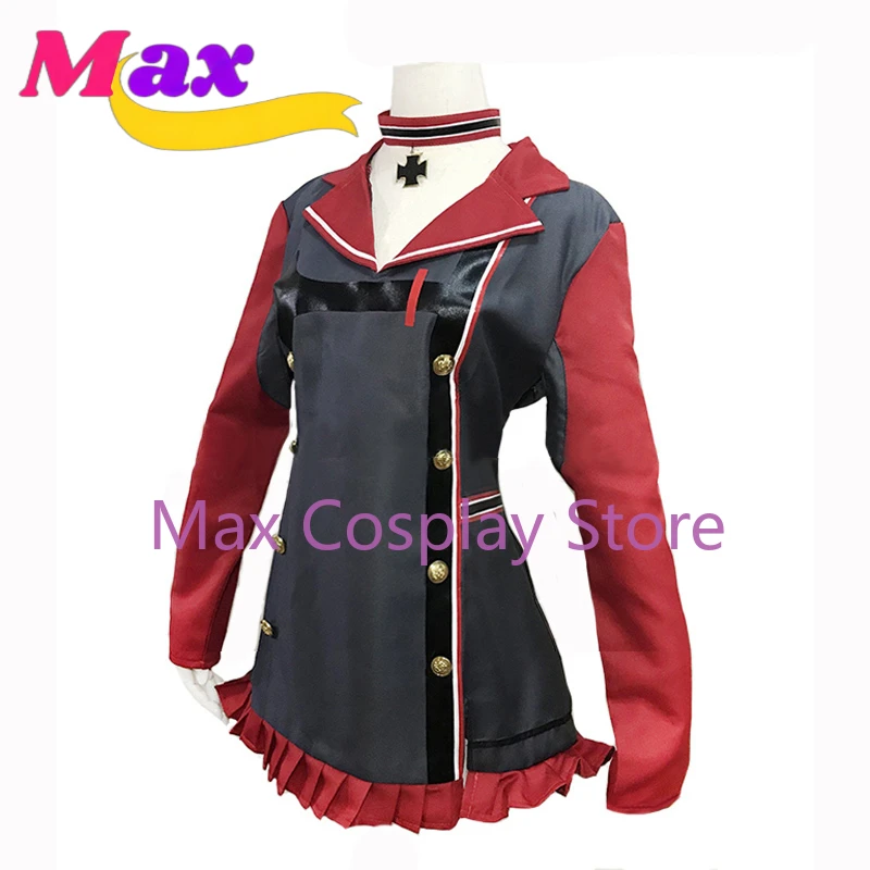 Max Admiral Hipper Cos Cosplay Costume Halloween Christmas Party Uniform Custom Made Any Size