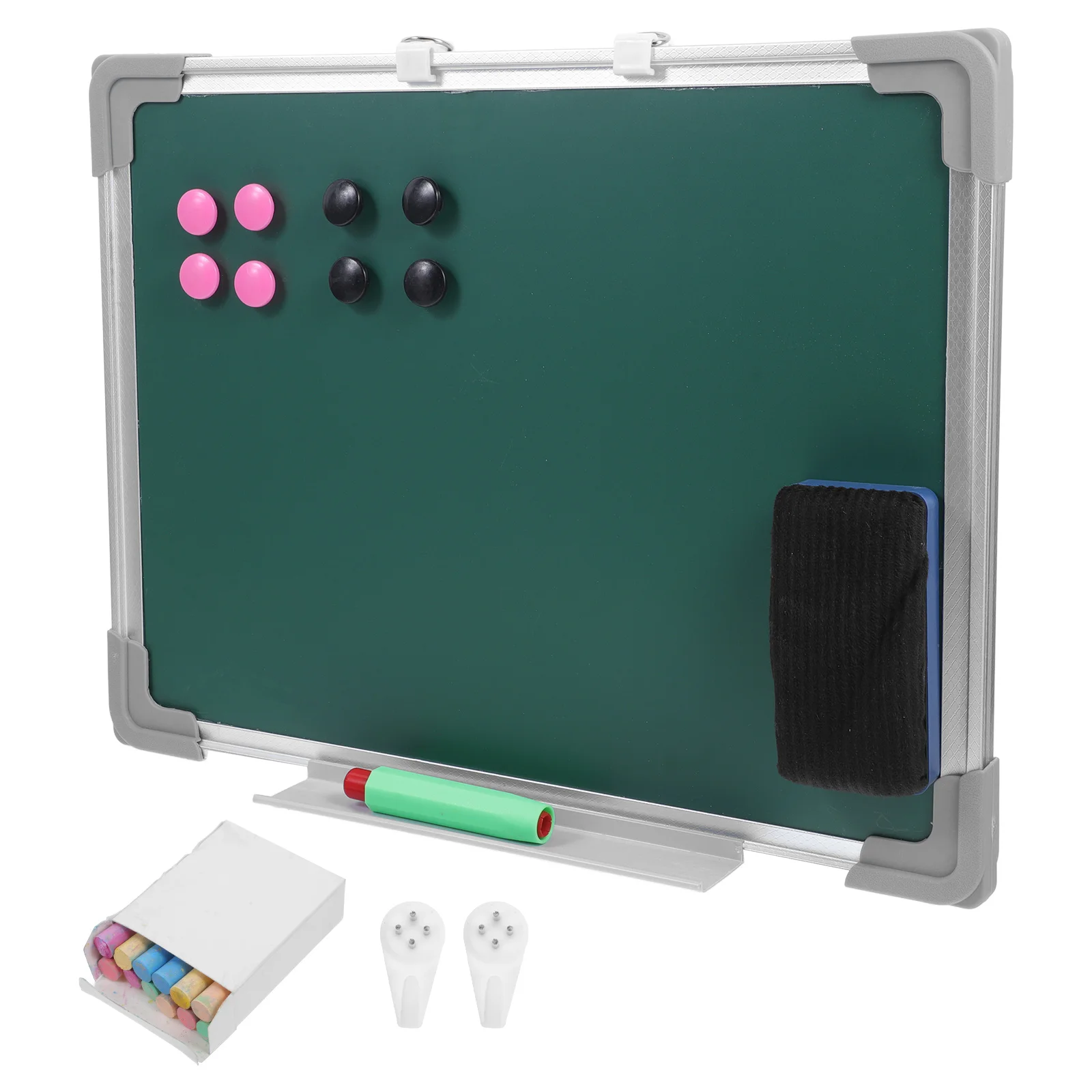 

Erasable Magnetic Blackboard Sign White Dry Erase Hanging Chalk Boards Double-sided Plastic Wall