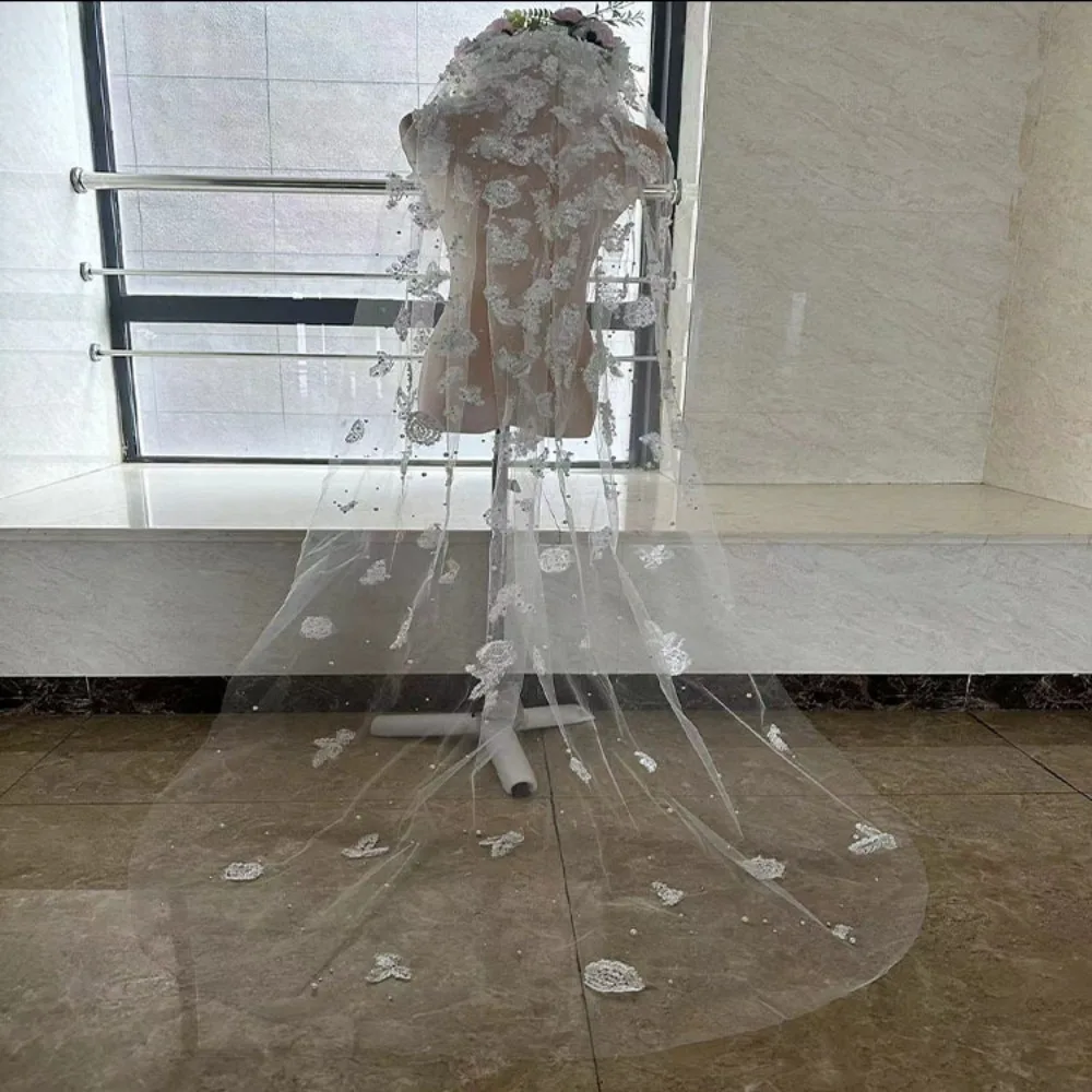 

Wedding Bridal Veil with Butterfly Soft Tulle Bead Veils Bride to Be Marriage Decoration Bridal White Veil