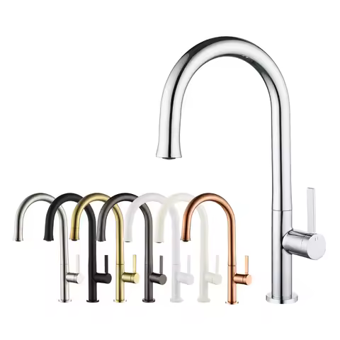 Luxury High End Brushed Gold Kitchen Faucets Brass Mixer Hot and Cold Water Taps Kitchen Sink Faucet Deck Mounted Kitchen Crane