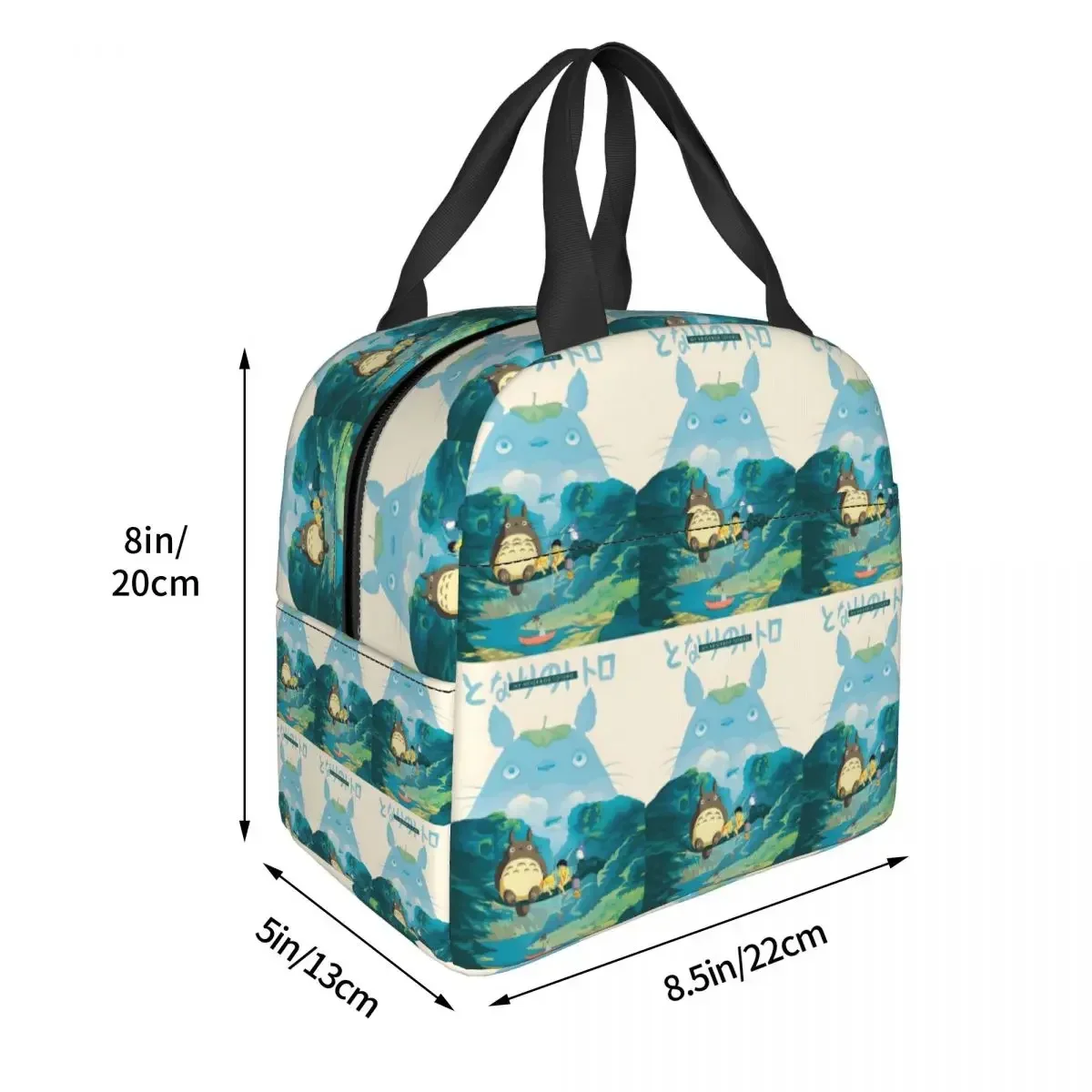 Monster Chill Ghiblis Flying Away Japan Film Insulated Lunch Bag for Women Kids Portable Food Boxes Thermal Lunch Box Tote