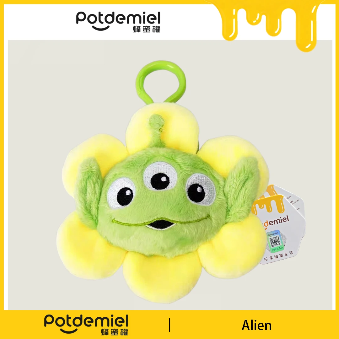 Potdemiel Disney Toy Story Alien Stuffed Alien Keychain Classic Flower Three Eyed Doll Purse Hanger Key Ring Holiday Gift Figure view 6