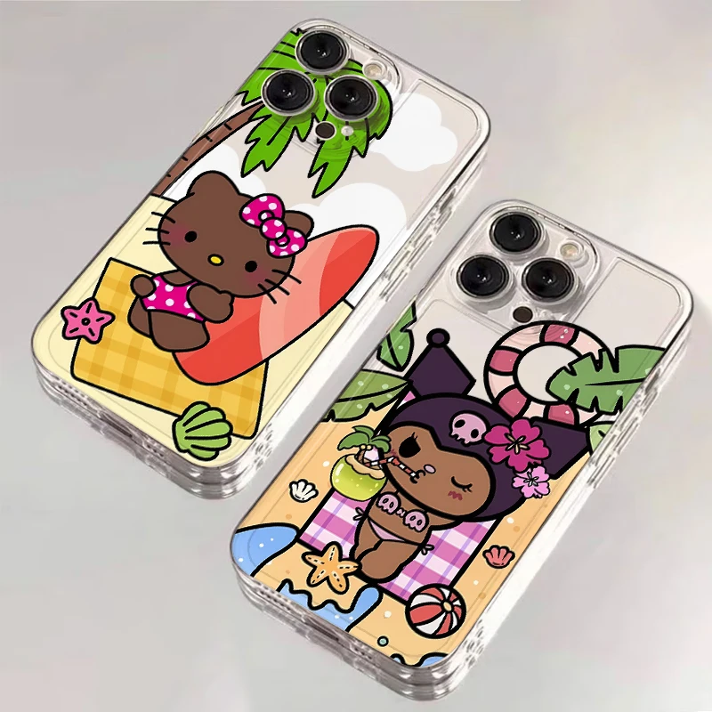 Phone Case for Apple iPhone 16e XR 15 14 16 Plus 13 12 11 Pro Max XS 7 8 SE Soft Cover Cute Sanrio Hello Kitty