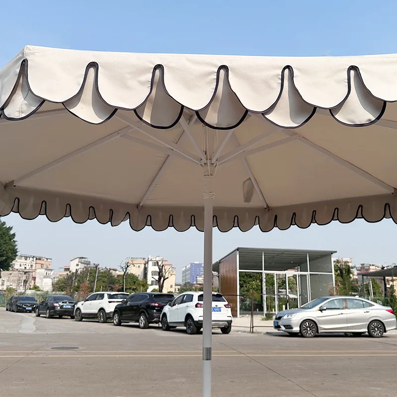 

Outdoor Parasol Aluminum Alloy Central Pillar Umbrella Scenic Beach Sun Umbrella Villa Courtyard Terrace Garden Umbrella