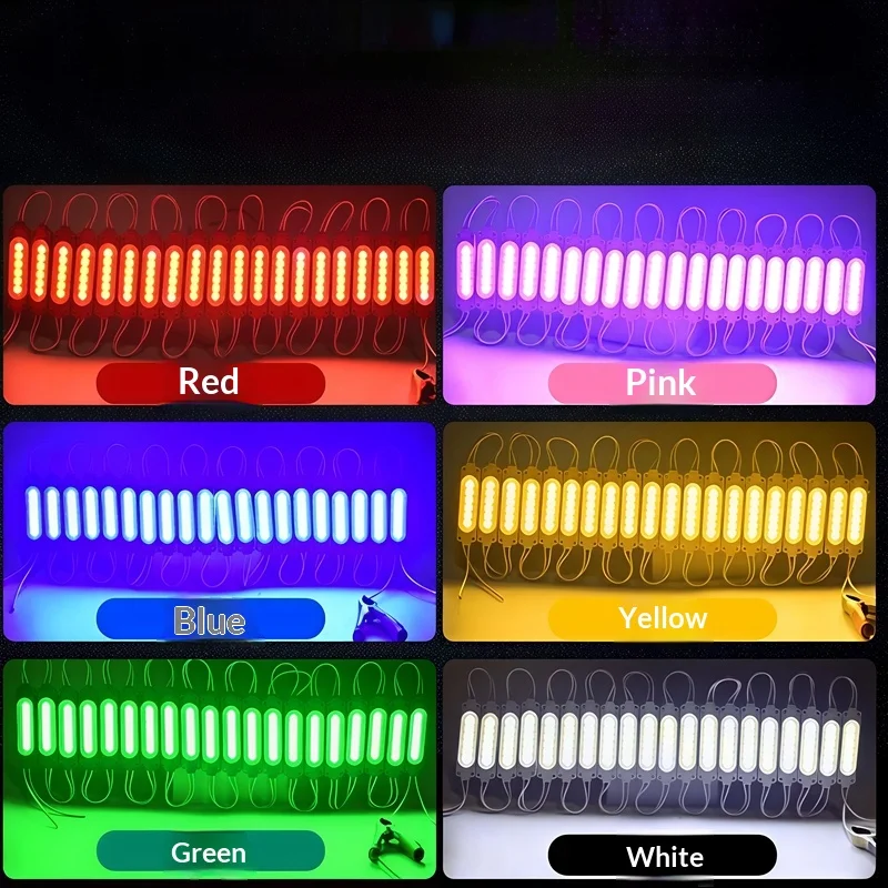 20 قطعة 6LED COB وحدة الإعلان ضوء DC12V 2 واط وحدة حقن مقاومة للماء تسجيل الخلفية في الهواء الطلق led سلسلة ضوء الشريط #1