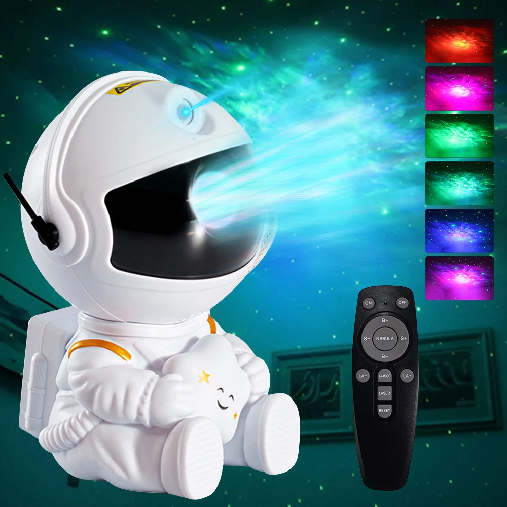 Galaxy Star Projector Spaceman Lamp Starry Sky Night Light Wedding Room Decoration Ambient Lights For Birthday Party Gifts