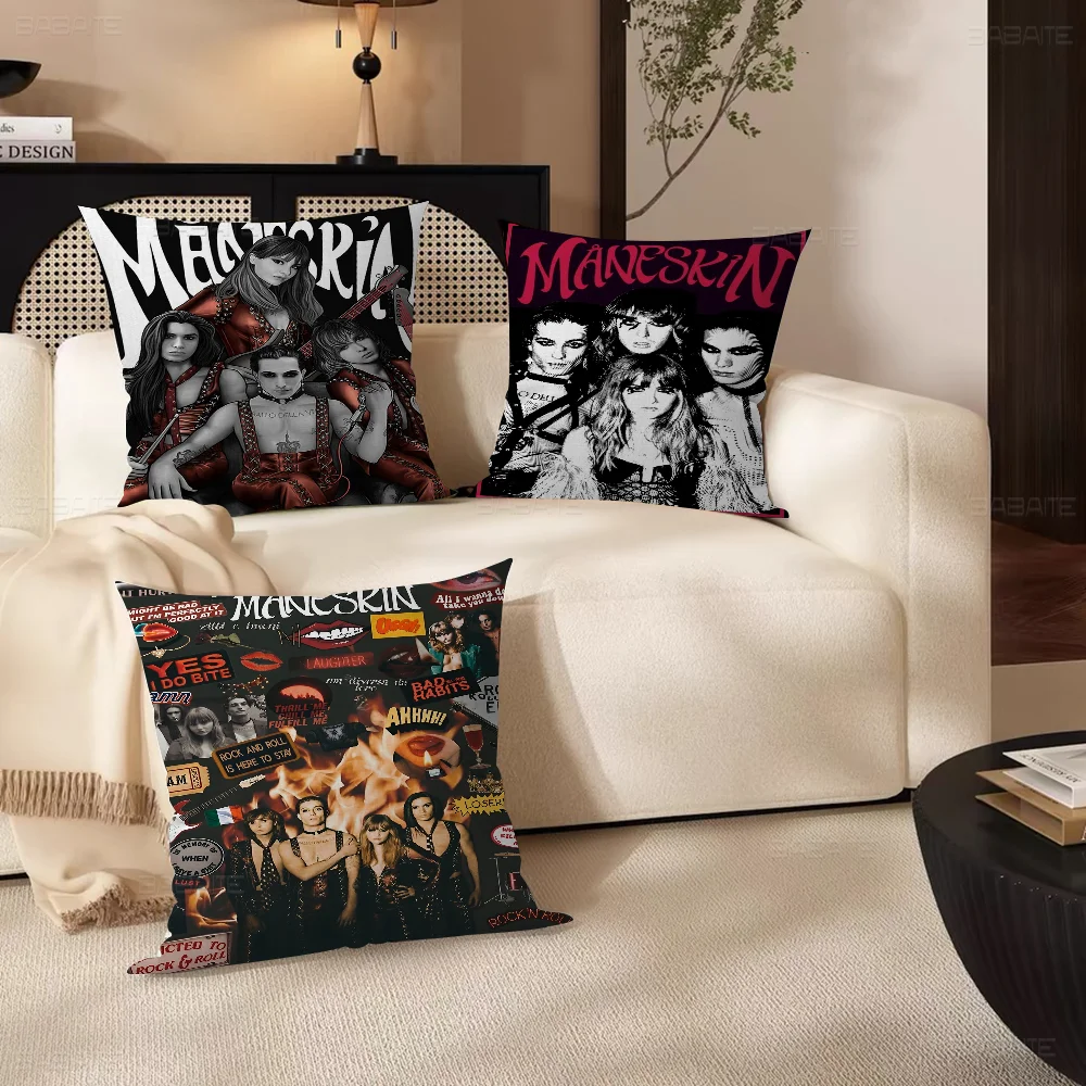 M-Maneskin D-Damiano D-David  Maple Design Cushion Cover Happy Autumn Harvest decor Holiday Decorati Pillow Cover