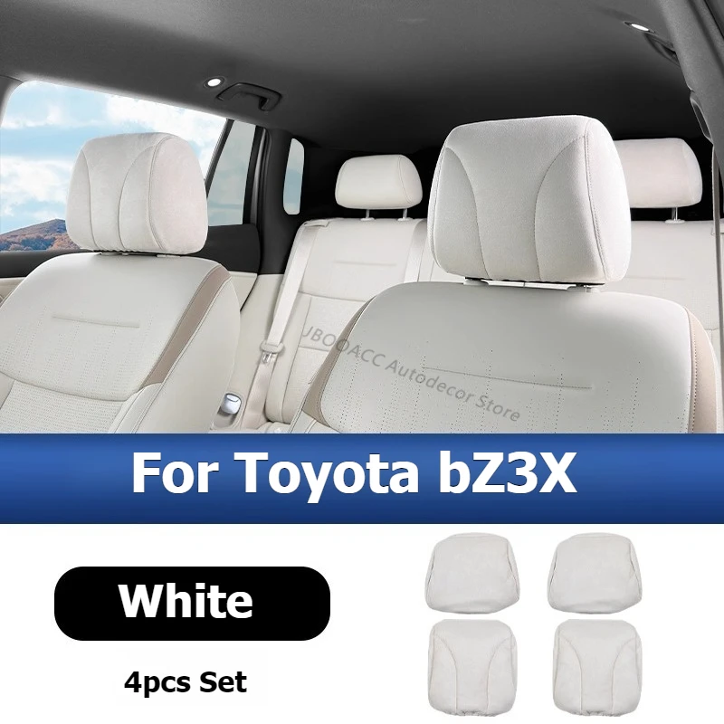 

For Toyota bZ3X Car Seat Headrest Cover Anti-Dirty Elastic Protective Covers Suede Leather Seat Pillow Cushion Pad Accessories