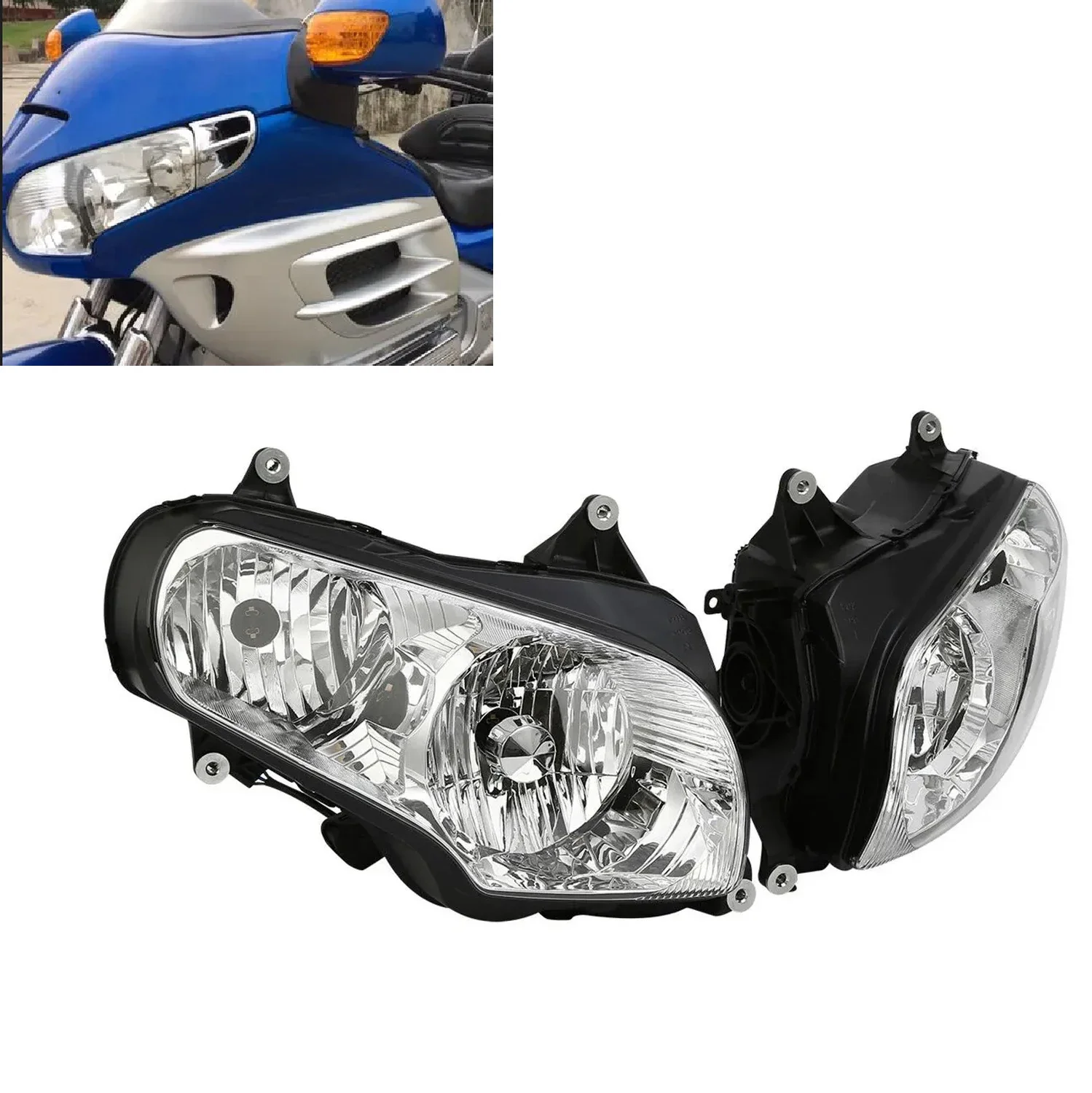 Motorcycle Headlight Headlamp Head Light Lamp Housing Head light lamp Spare Lighting Parts For Honda Goldwing 1800 GL1800 01-11