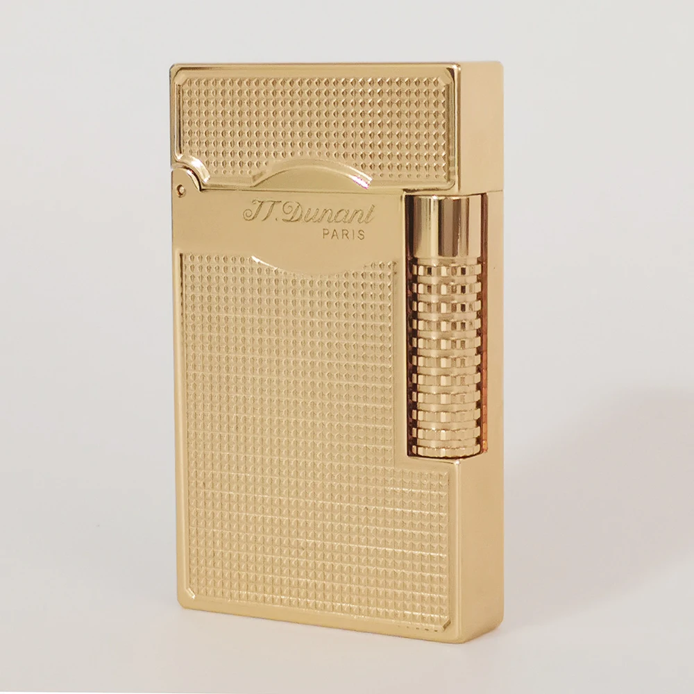 New Dunant Lighter Brass Engraving Butane Cigar Smoking Tools Cigarette Gadgets Soft Flame Gentleman Fathers' Day Gifts