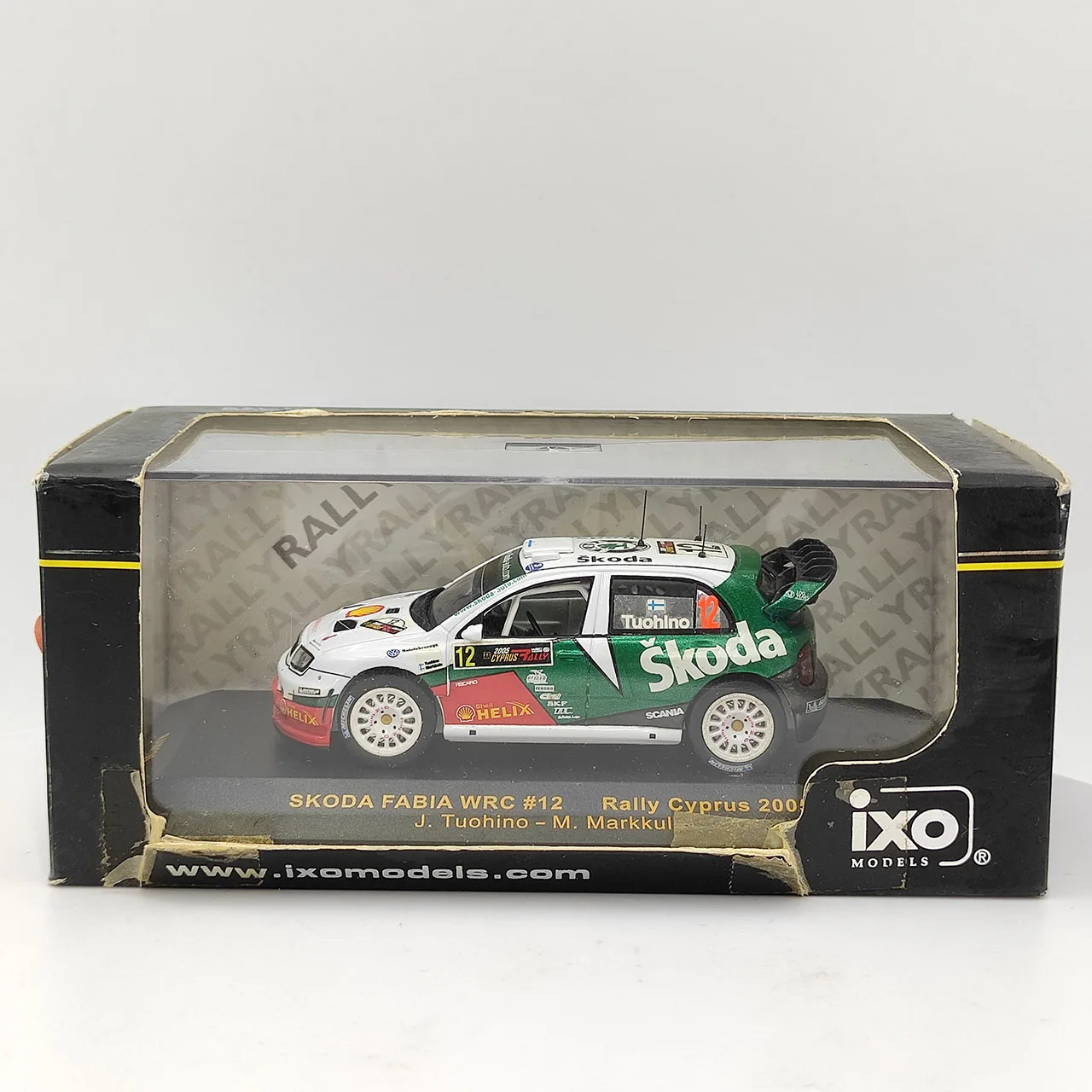 Flaws Diecast IXO 1:43 Scale Skoda Fabia WRC #12 2005 Alloy Car Model Collectible Toy Gift Souvenir Display Ornament
