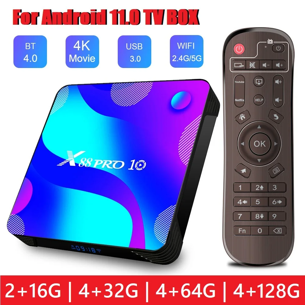 

128G Smart TV BOX For Android 11 4k 3D Receiver 2.4G 5G Dual Wifi Bluetooth-Compatible Media Player HDR High Quality Set Top Box