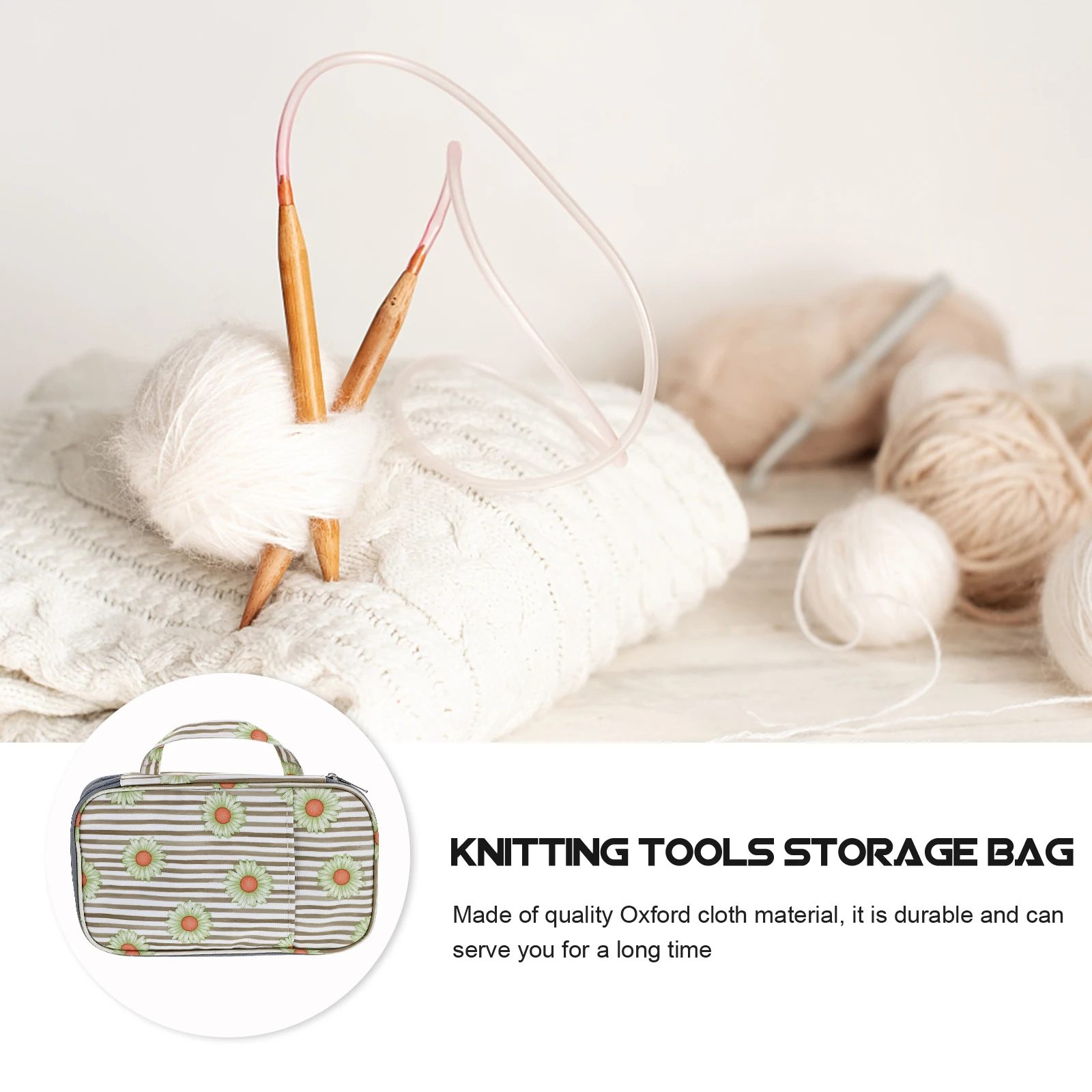 

Sewing Kit Braiding Tool Accessories Travel Crochet Hook Storage Organizer 600d Oxford Cloth Needle Bag Portable Case
