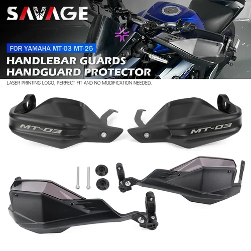 Protectores de manillar MT03 MT25 para YAMAHA MT-03 MT-25 2015-2024, protectores de manos para motocicleta, Protector de palanca de protección contra el viento
