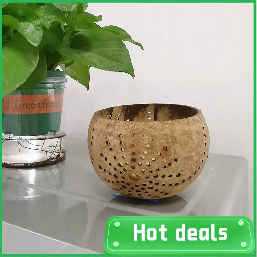 

Candle Holders,Handmade Coconut Shell Candle Holder For Tealight Small Pillar Rustic Candle Coconut Shell Bowl