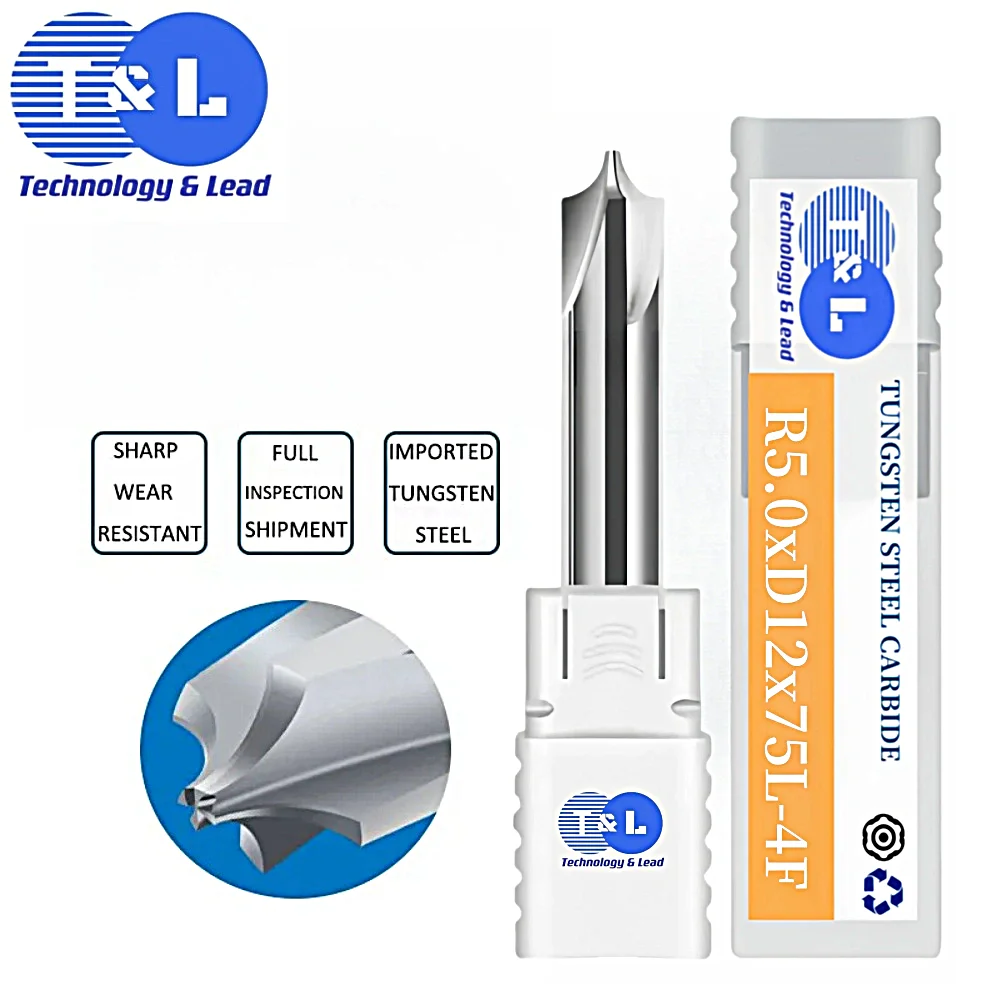 T & l-タングステン内部フライス,鋼面取りカウンターカッター,アーク角,hrc50